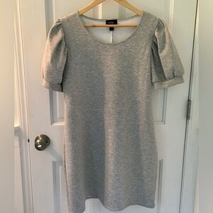 MSK Large Gray Poof Sleeve Casual Dress